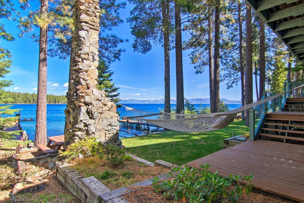 Waterfront Meeks Bay Home Hot Tub, Walk To Trail Tahoma Exterior photo