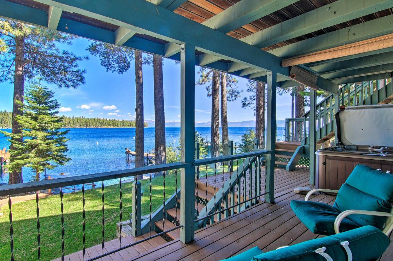 Waterfront Meeks Bay Home Hot Tub, Walk To Trail Tahoma Exterior photo